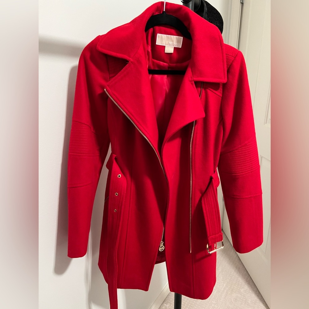 Michael Kors Women’s Red Trench Coat size PS